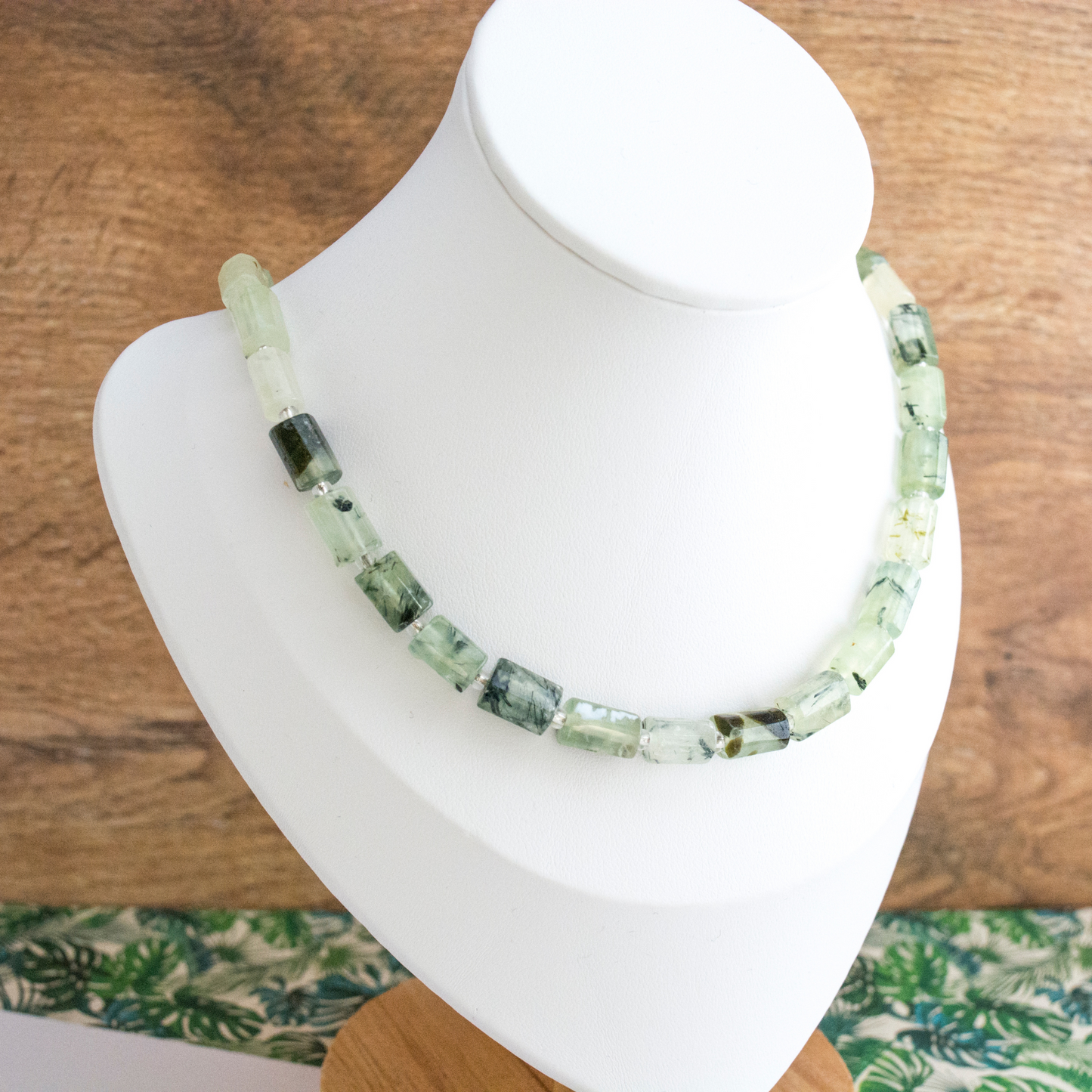 Prehnite epidote crystal Choker