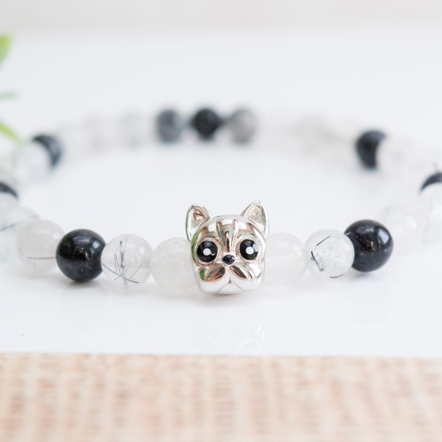 Dog Mom Bracelet, French Bulldog gift bracelet, Healing Crystal Jewelry for Pet Owners, Pet Parent Gift
