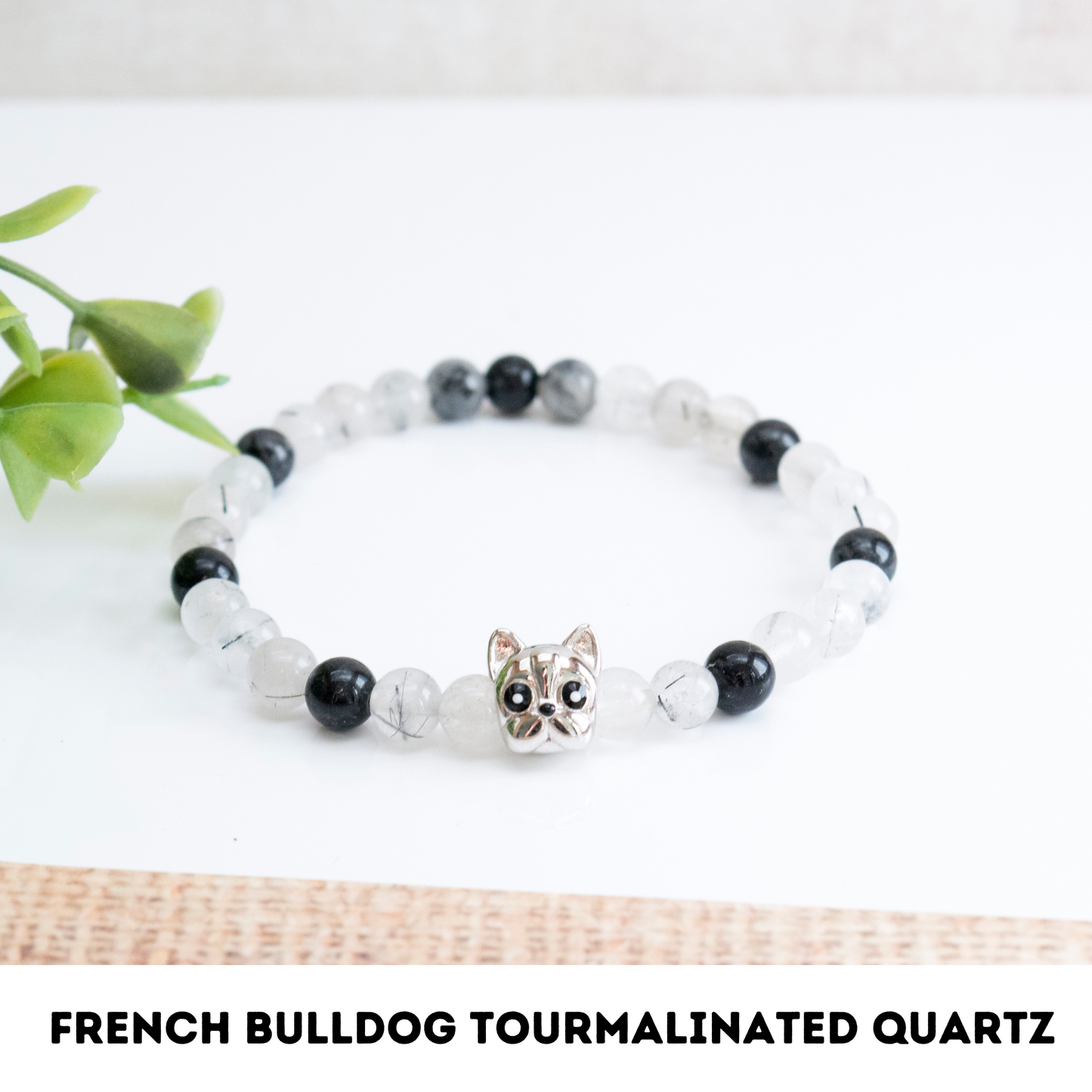 Dog Mom Bracelet, French Bulldog gift bracelet, Healing Crystal Jewelry for Pet Owners, Pet Parent Gift