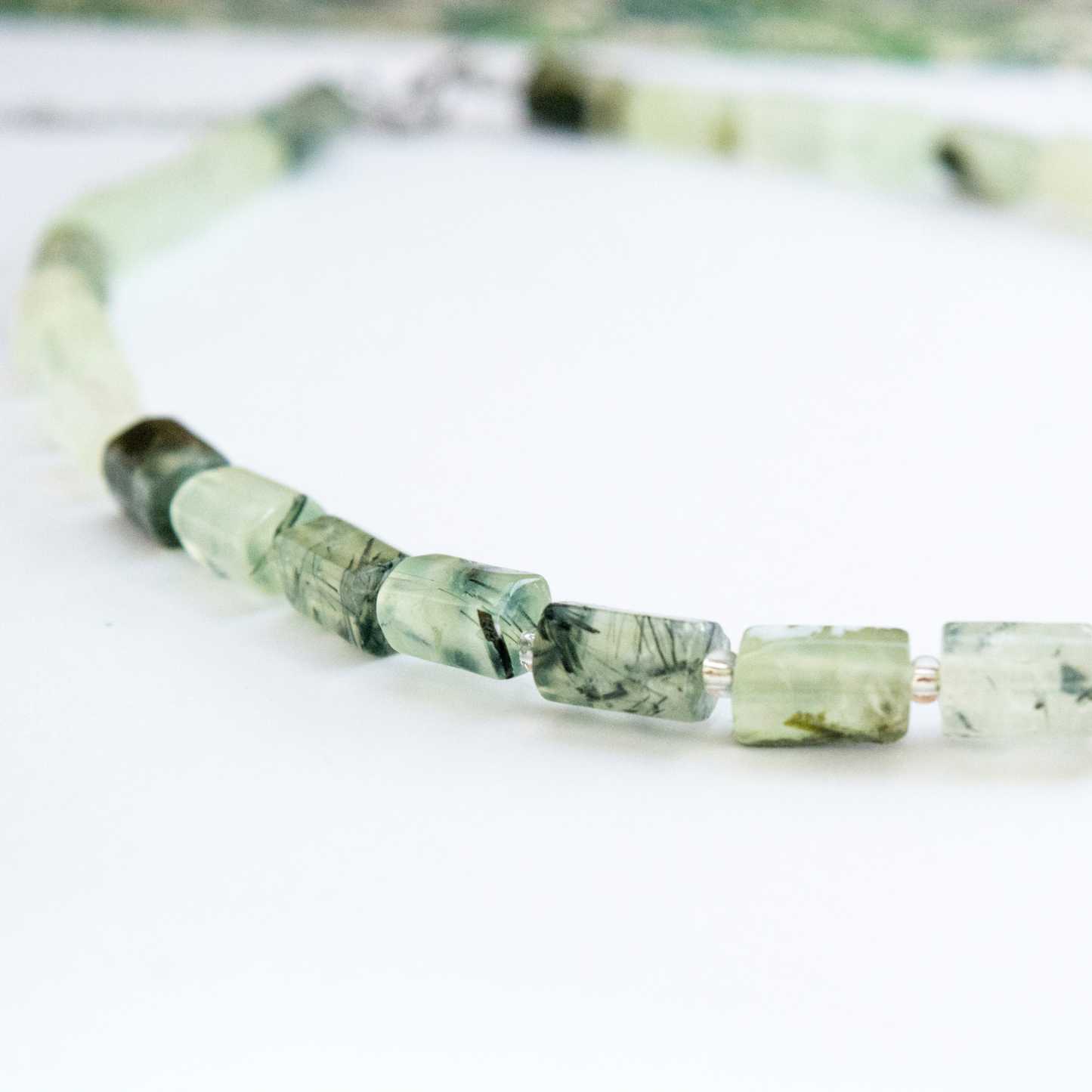 Prehnite epidote crystal Choker