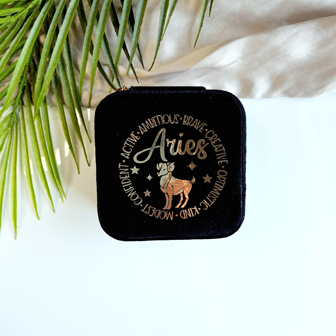 Aries Zodiac Sign Jewellery Box, Star Sign Gift, Aries Birthday Gift