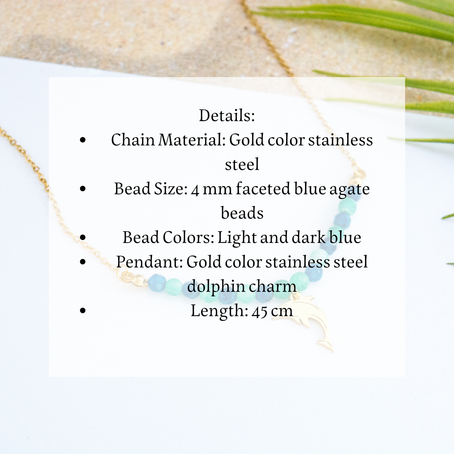 Dolphin necklace for harmony, joy positivity