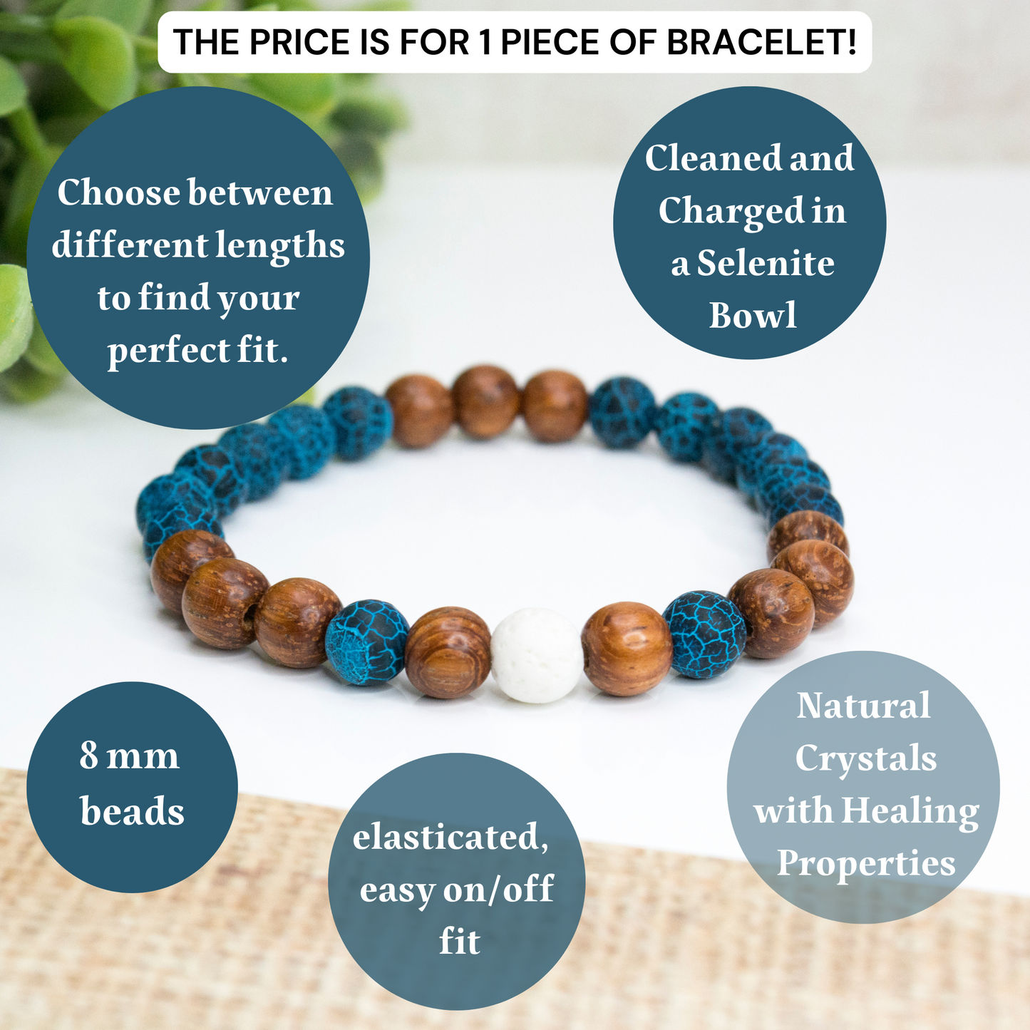 Men’s Wooden Bracelet, Lava Stone Bracelet for Men, Spiritual Men’s Jewelry, tylish Men's Accessories