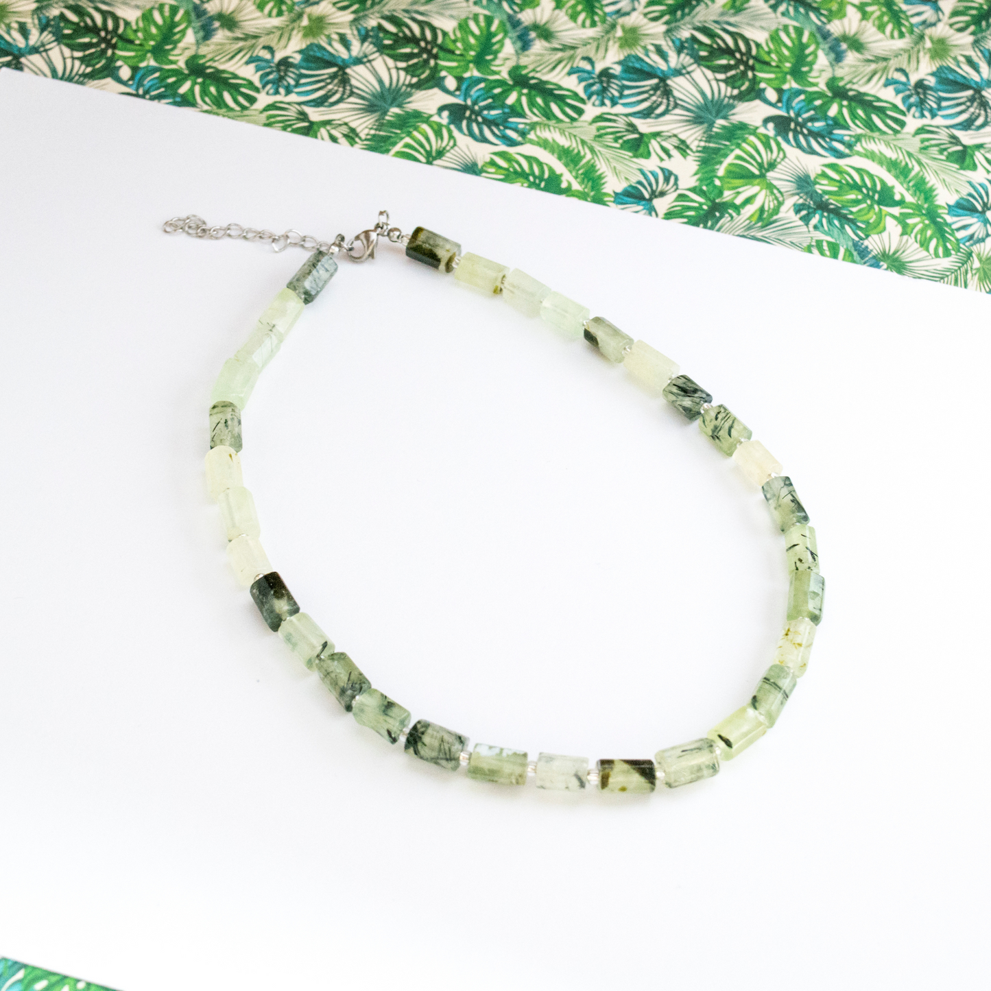 Prehnite epidote crystal Choker