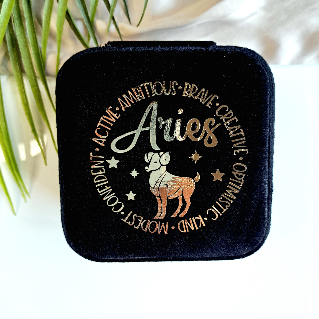 Aries Zodiac Sign Jewellery Box, Star Sign Gift, Aries Birthday Gift