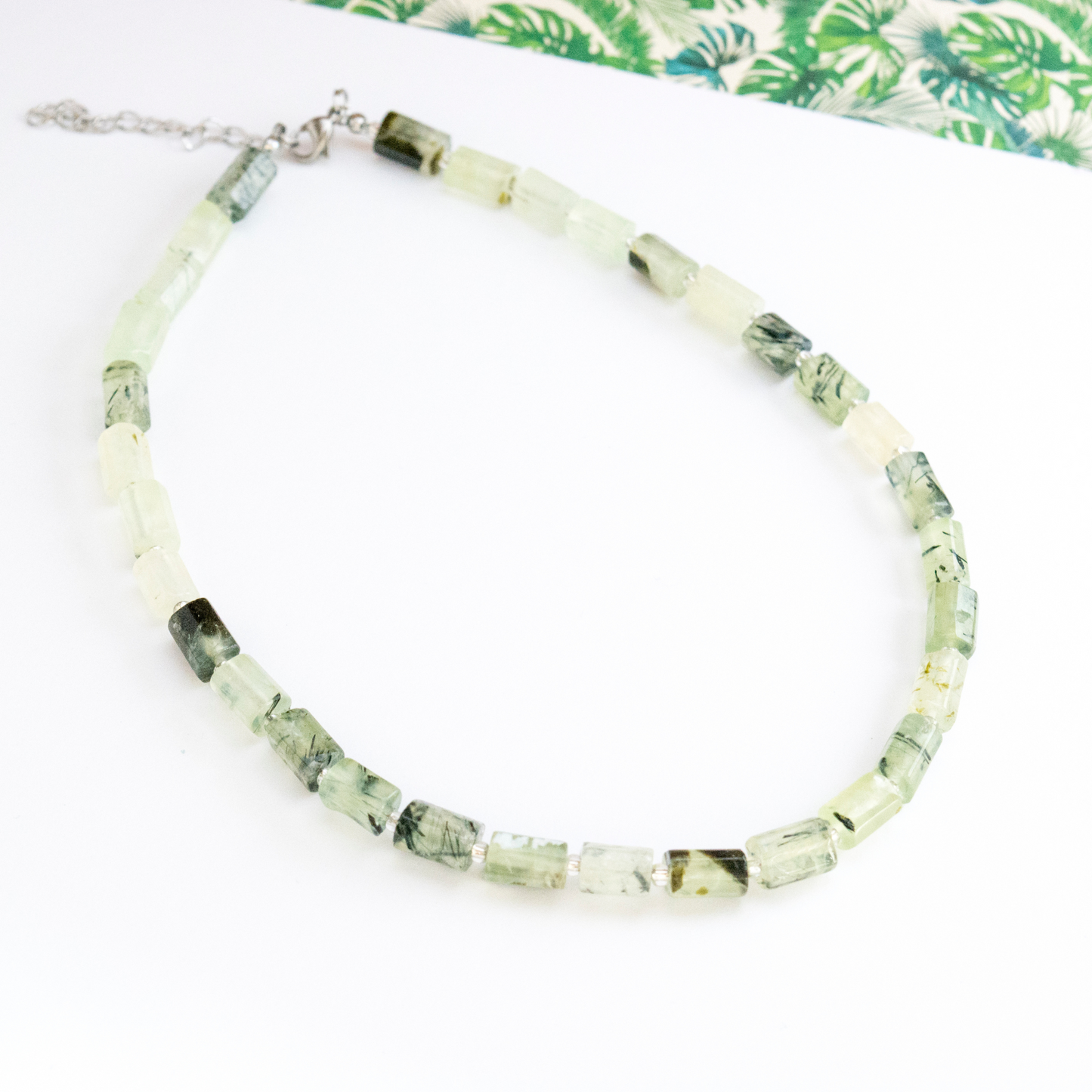 Prehnite epidote crystal Choker