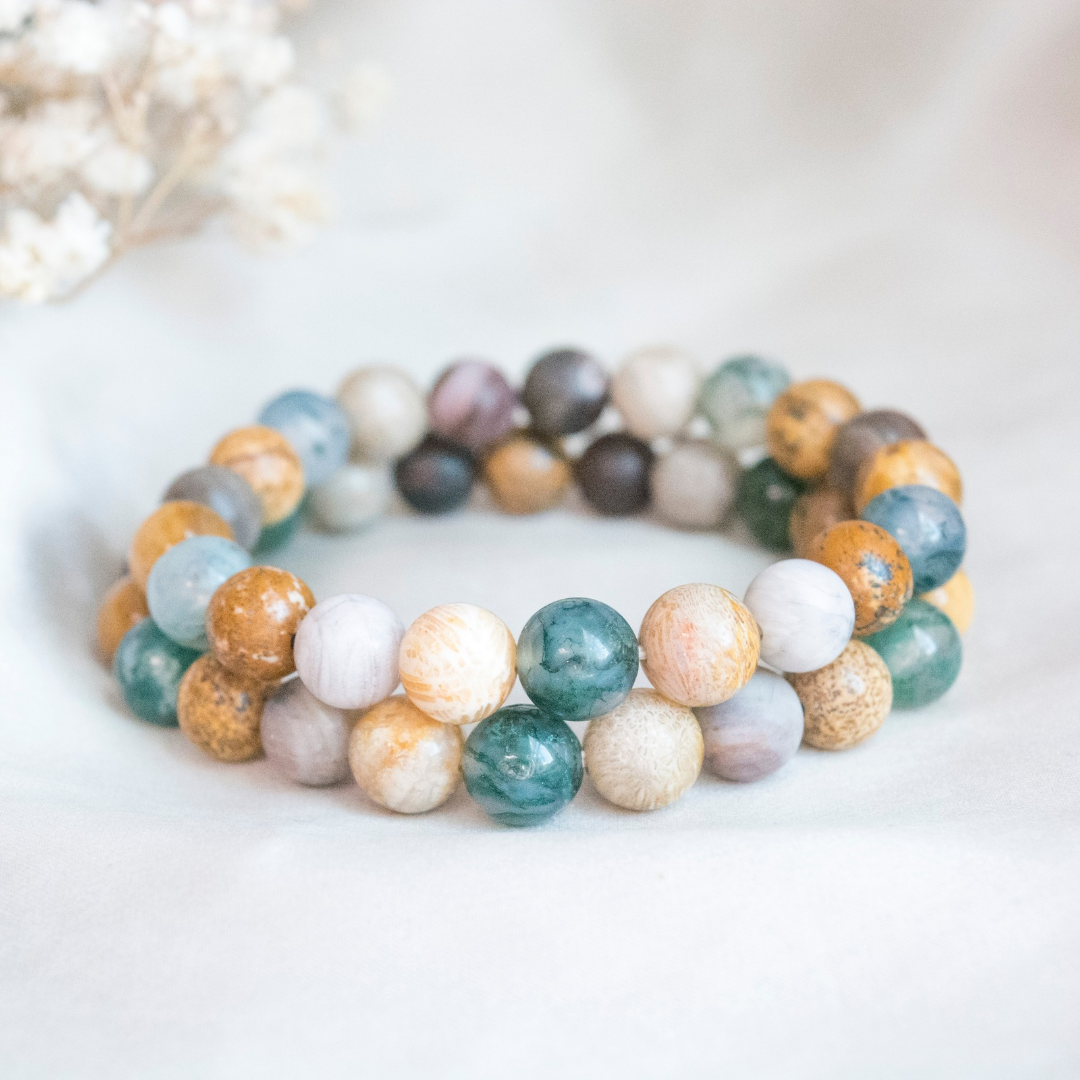 Mother Earth Gemstone Bracelet for Emotional stability, Grounding