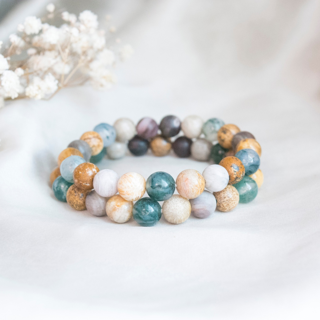 Mother Earth Gemstone Bracelet for Emotional stability, Grounding