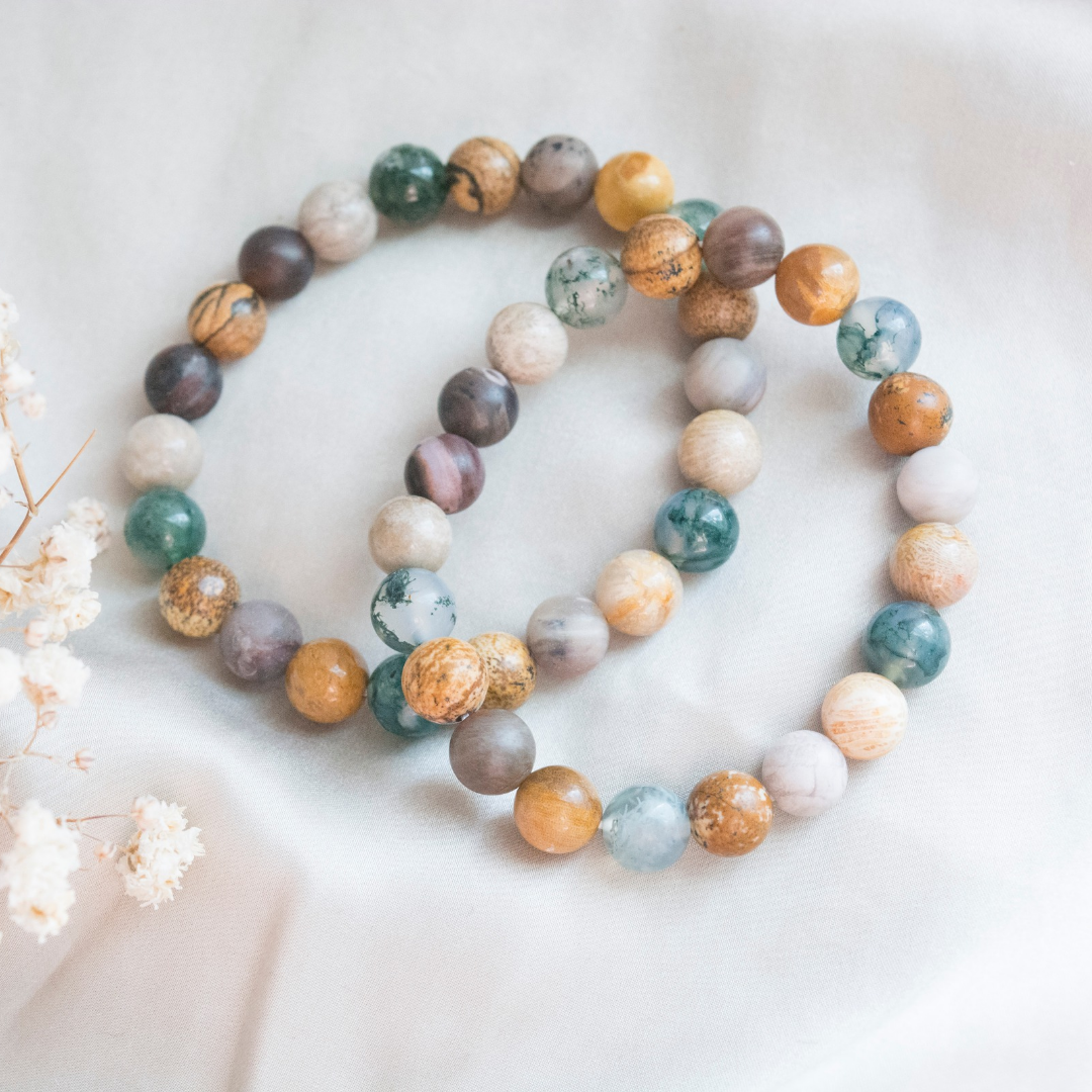 Mother Earth Gemstone Bracelet for Emotional stability, Grounding