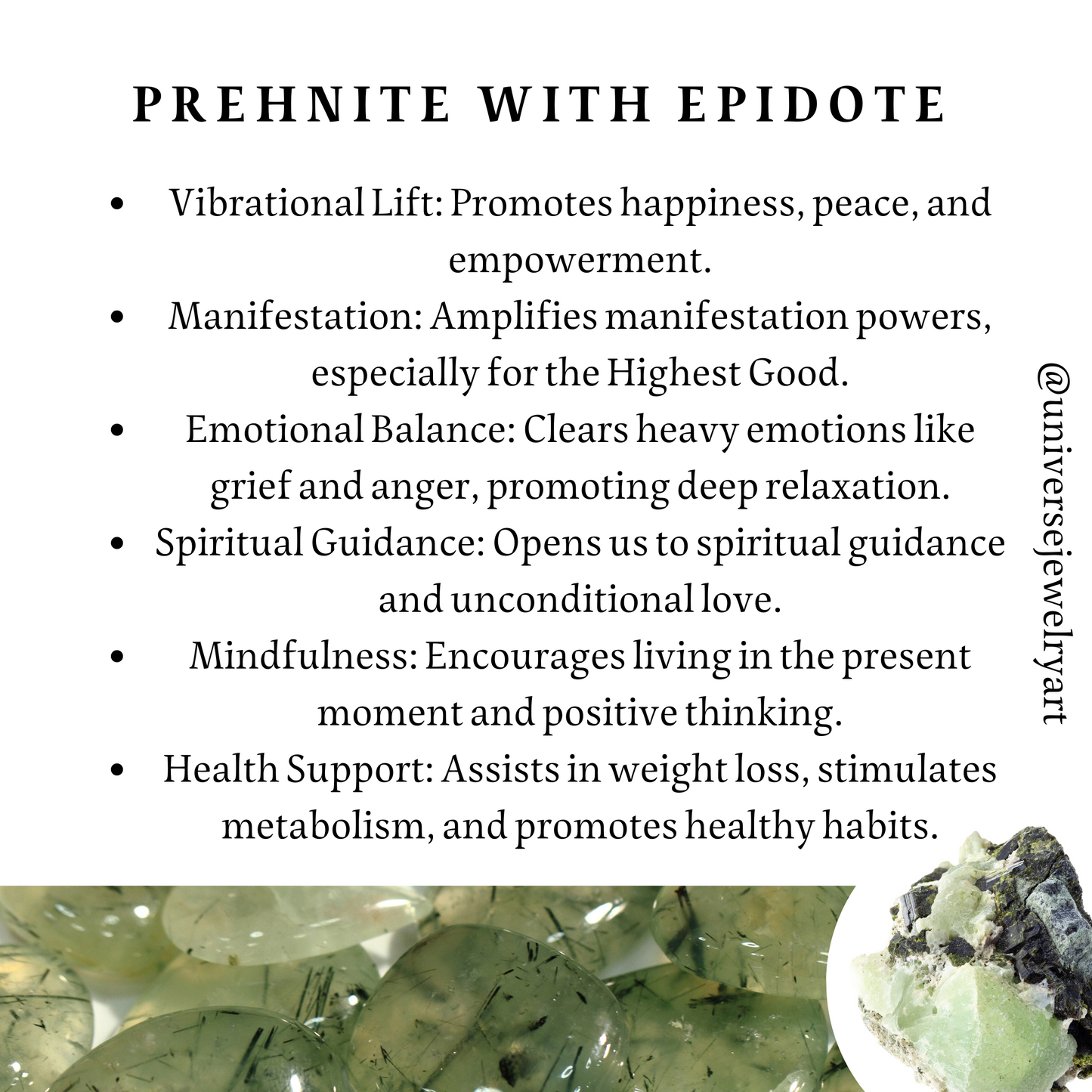Prehnite epidote crystal Choker