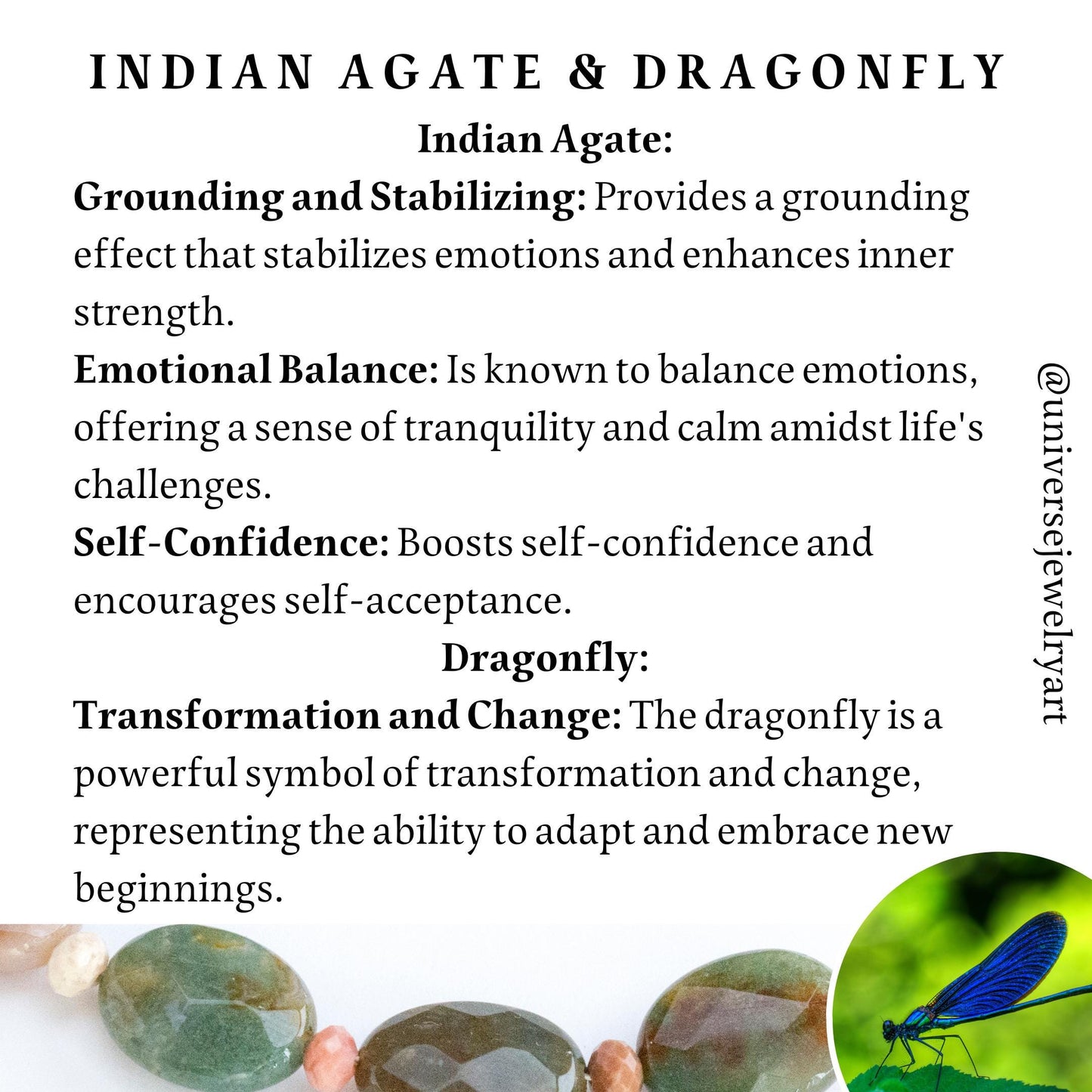 Dragonfly necklace, Assymetric choker crystal necklace, Indian Agate Crystal jewelry, Dragonfly Spirit animal Gemstone beaded necklace