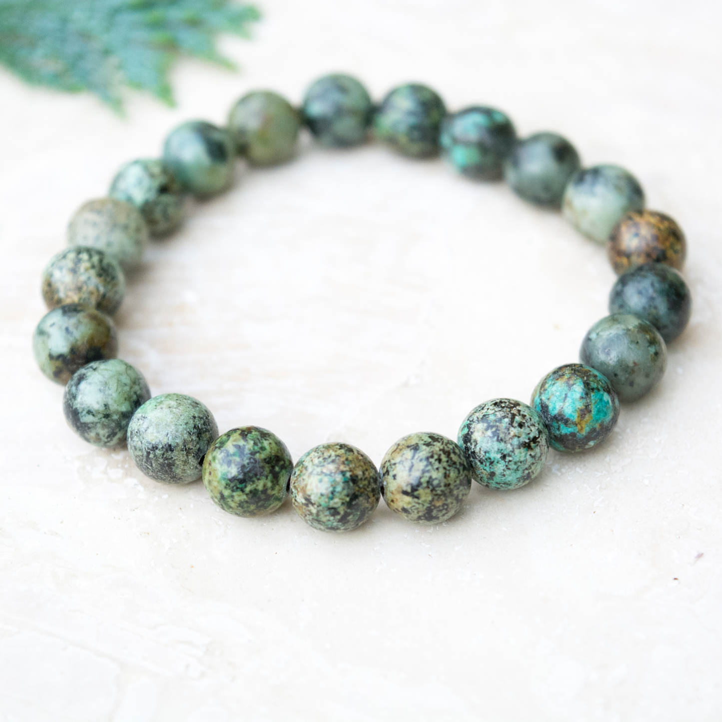 African Turquoise Gemstone bracelet for Balance Positivity & confidence