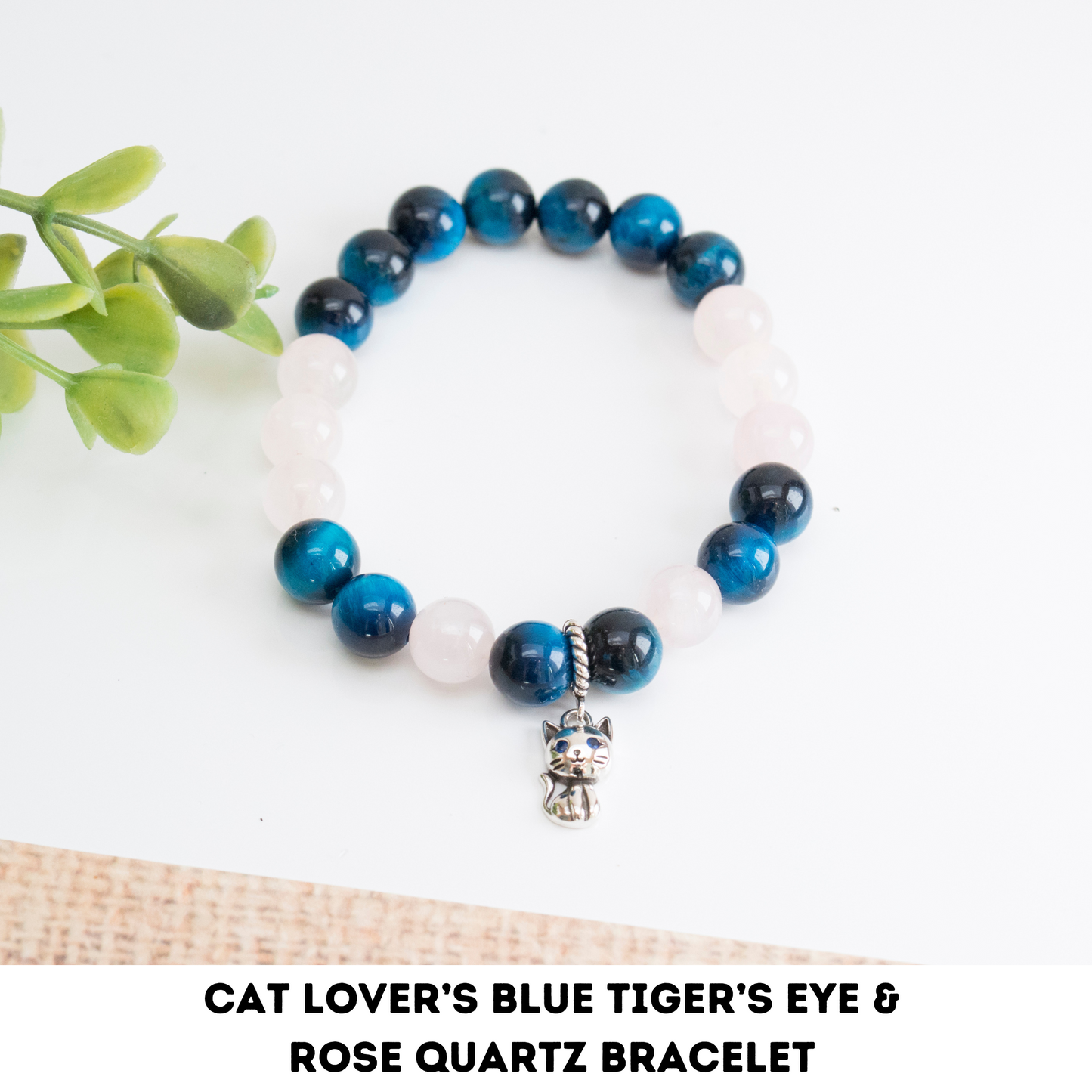 Cat Mom Bracelet, Cat lovers gift bracelet, Healing Crystal Jewelry for Pet Owners, Pet Parent Gift