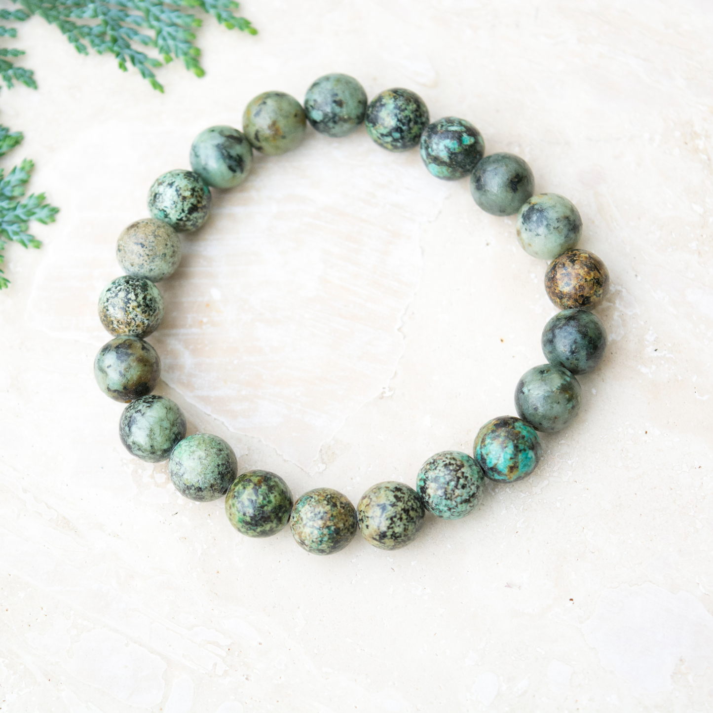 African Turquoise Gemstone bracelet for Balance Positivity & confidence