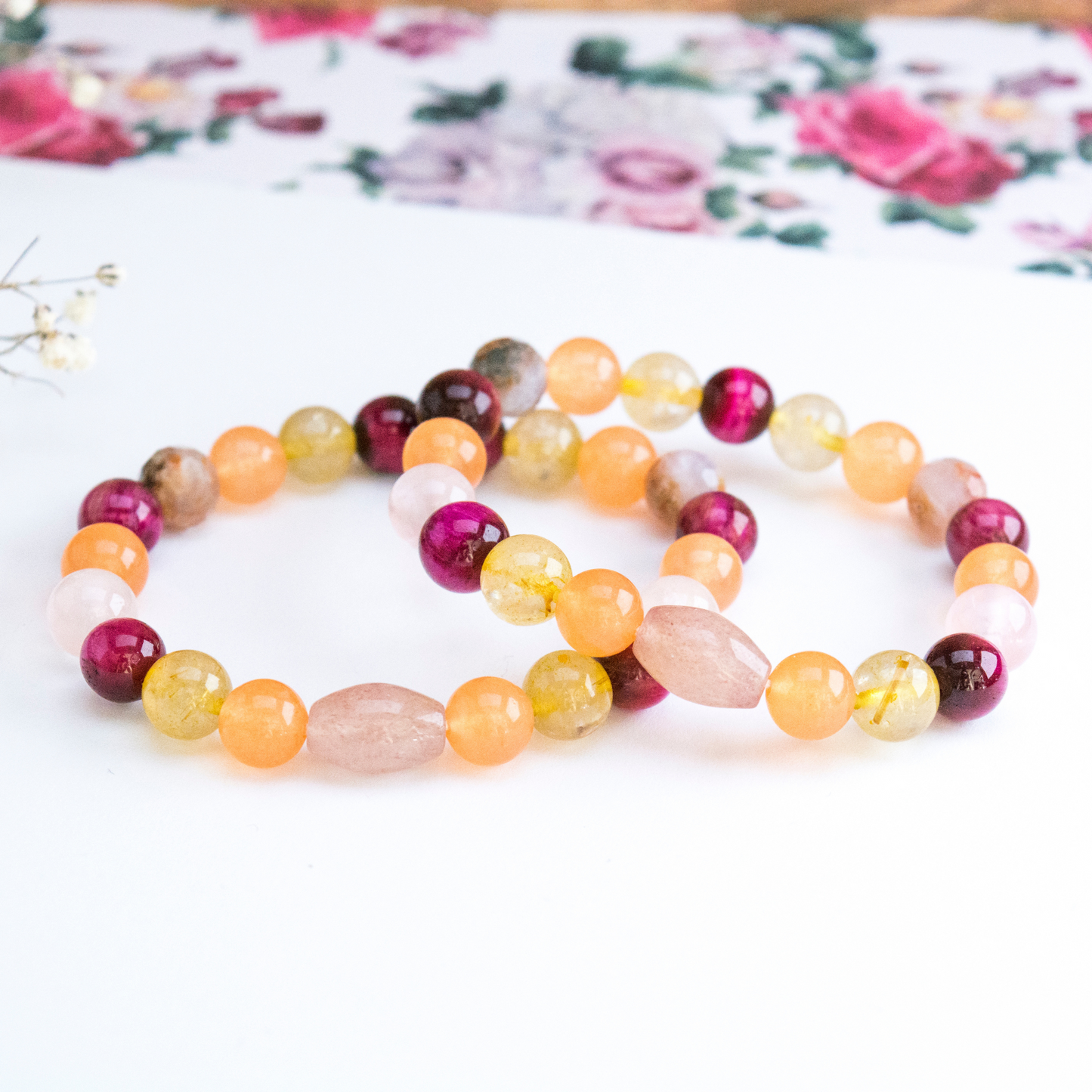 Bohemian Empowering colourful crystal bracelet for Positivity, Joy, Vitality