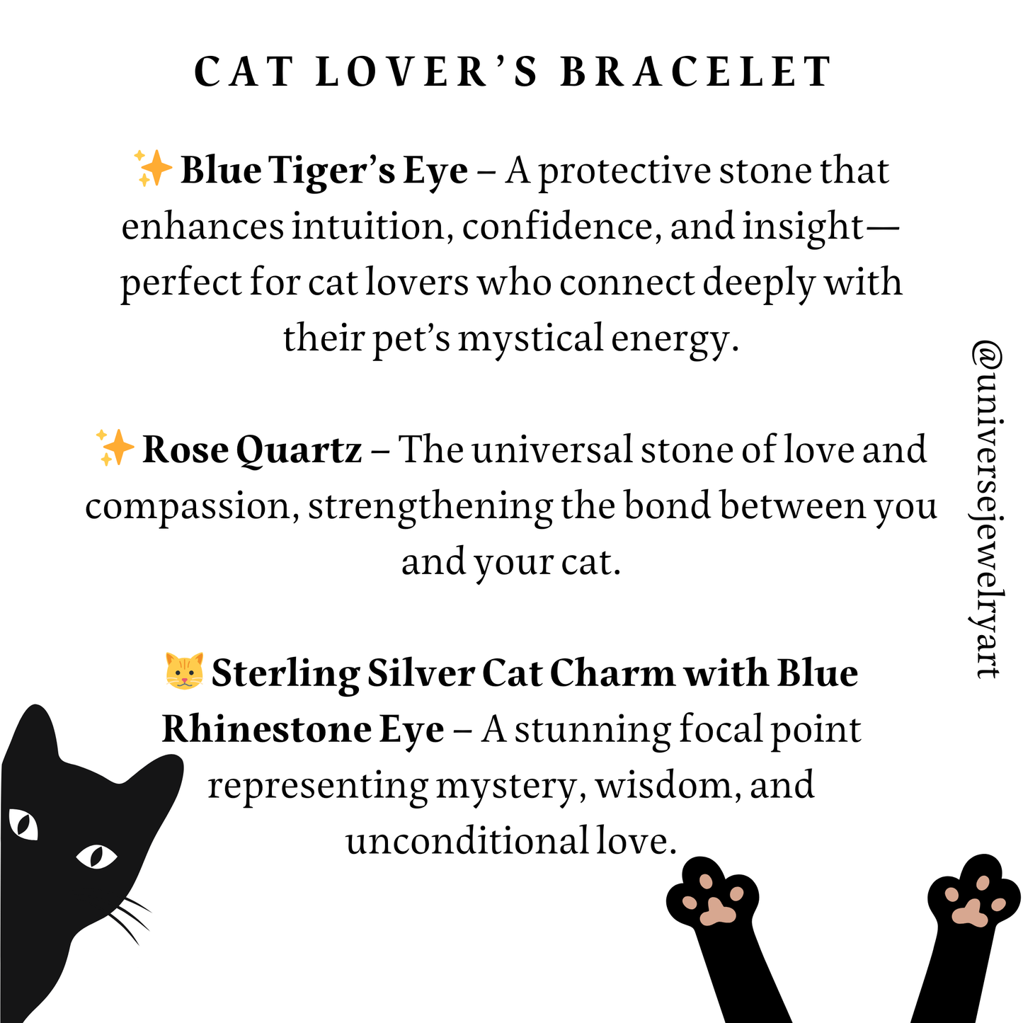 Cat Mom Bracelet, Cat lovers gift bracelet, Healing Crystal Jewelry for Pet Owners, Pet Parent Gift