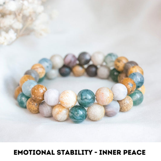 Mother Earth Gemstone Bracelet for Emotional stability, Grounding