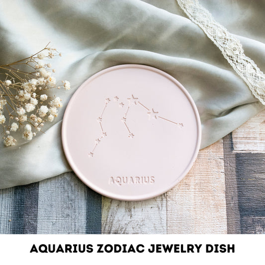 Aquarius Zodiac Sign Jewellery tray, Star Sign Birthday Gift