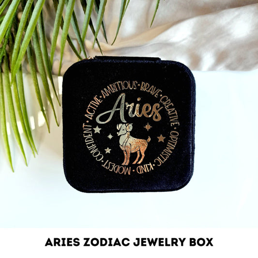 Aries Zodiac Sign Jewellery Box, Star Sign Gift, Aries Birthday Gift