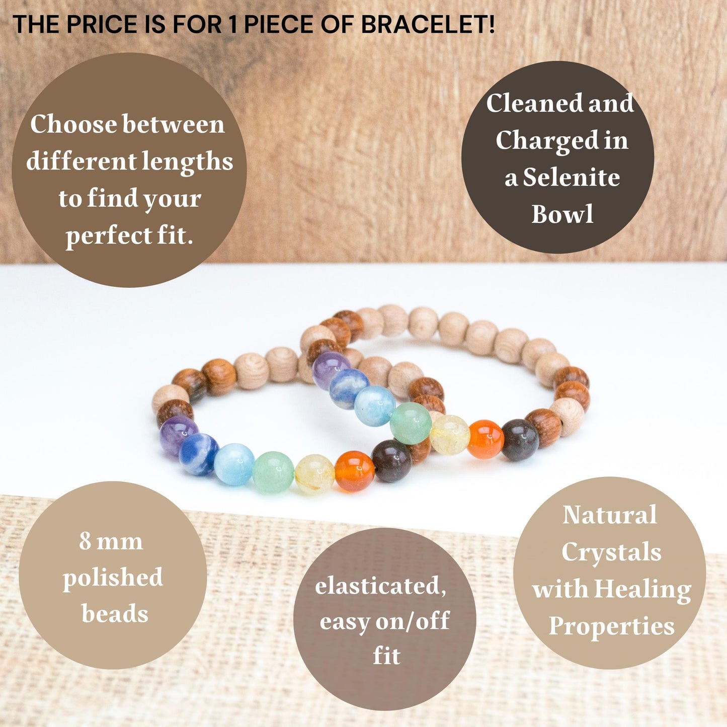 7 Chakra Balancing Crystal Bracelet