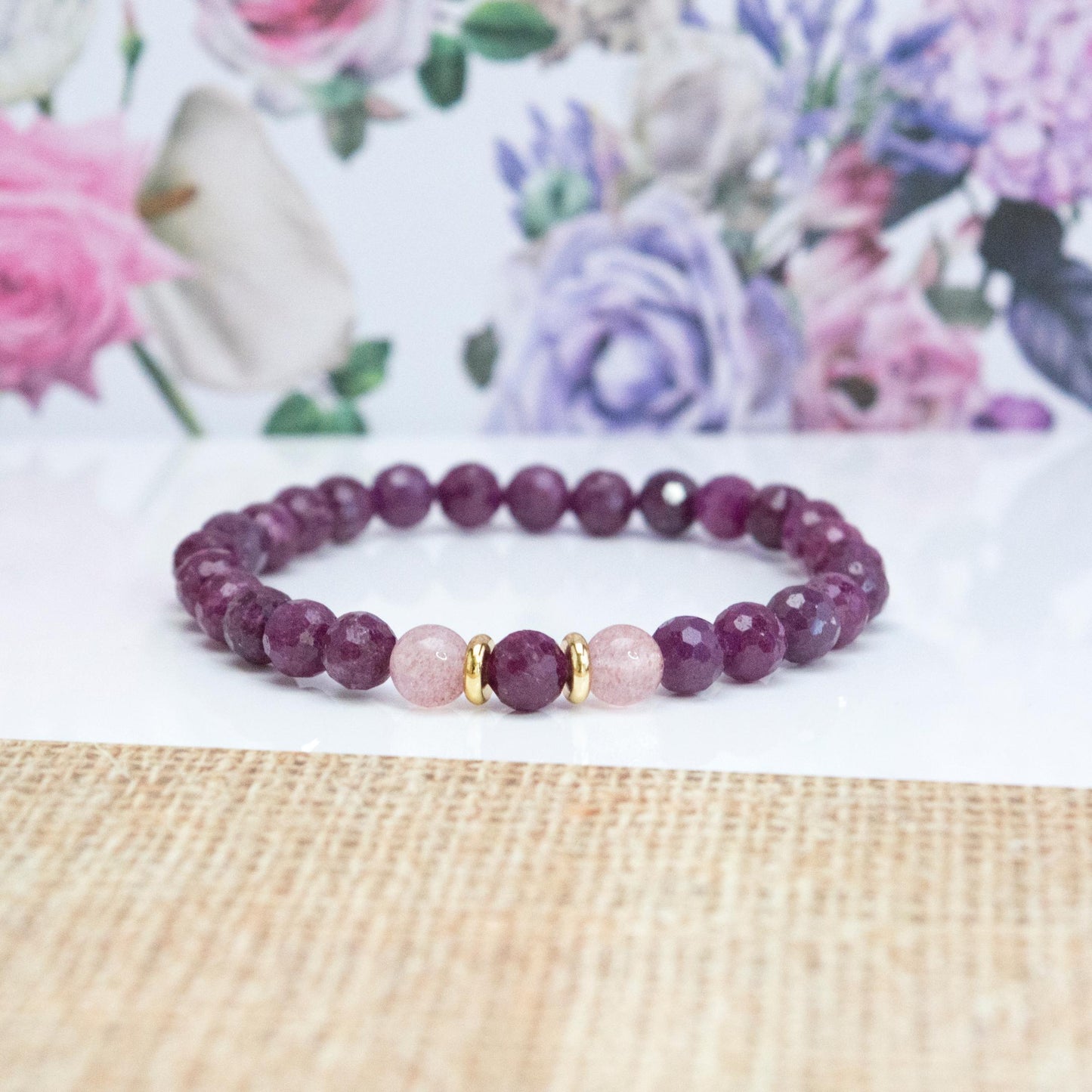 Optimism joy Stack bracelet, Crystal bracelet for attracting love and passion, Confidence boostig Crystal Jewelry for her, Spiritual gift