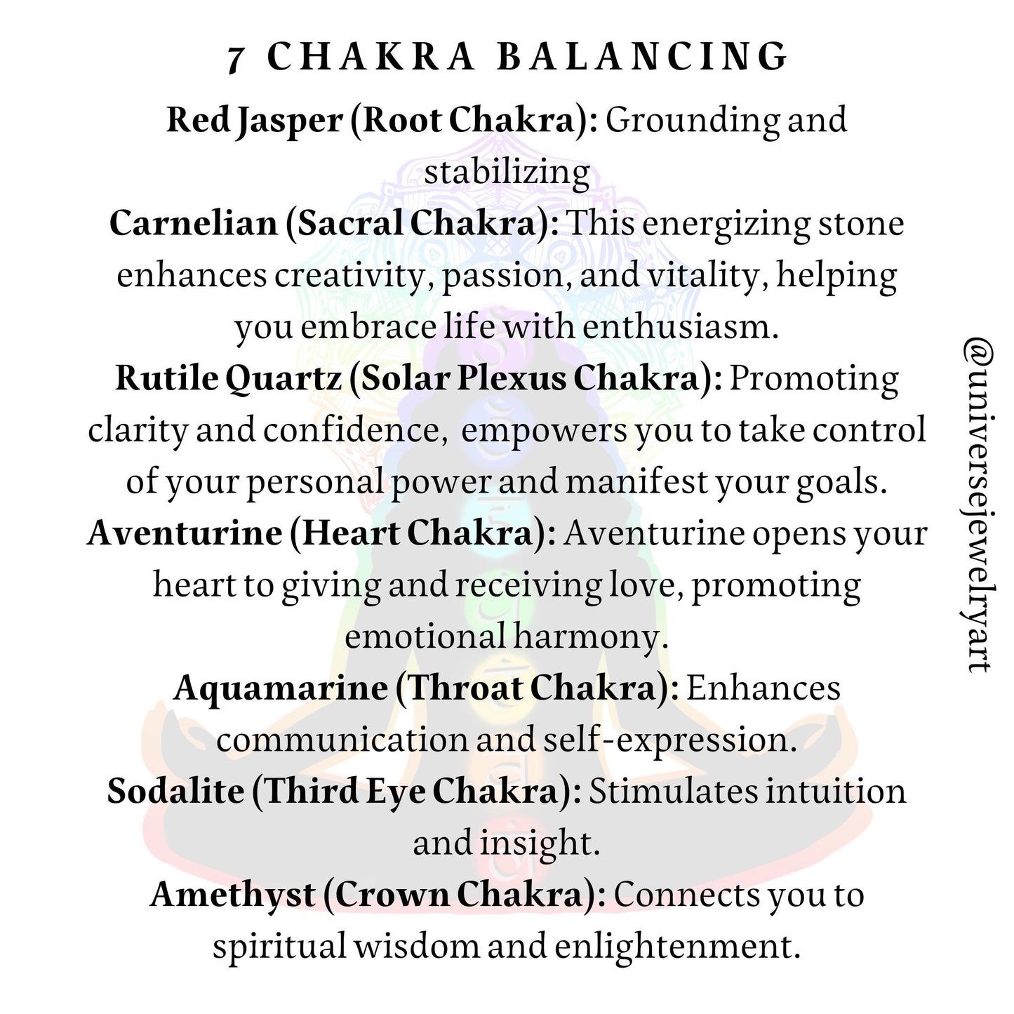 7 Chakra Balancing Crystal Bracelet