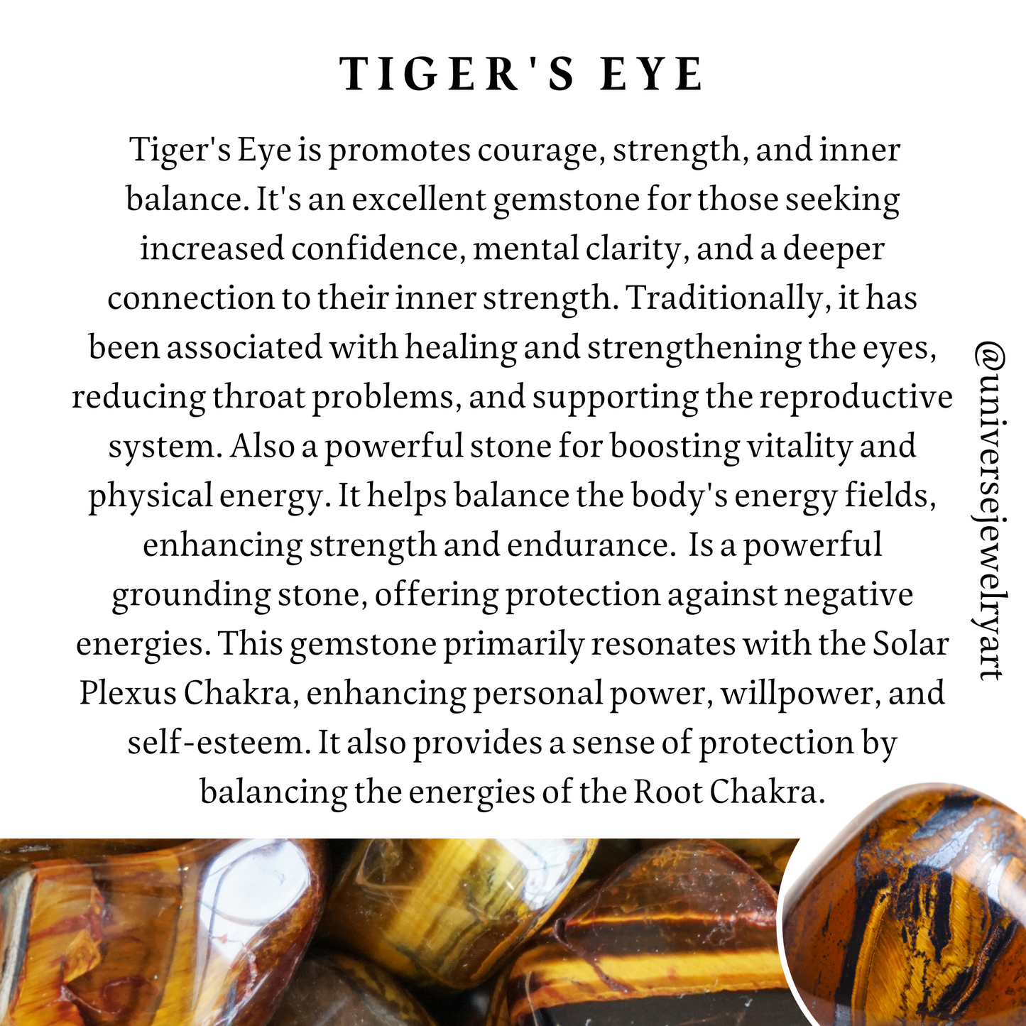 Tiger's Eye Bracelet for Confidence-Boosting Inner Strength Grounding